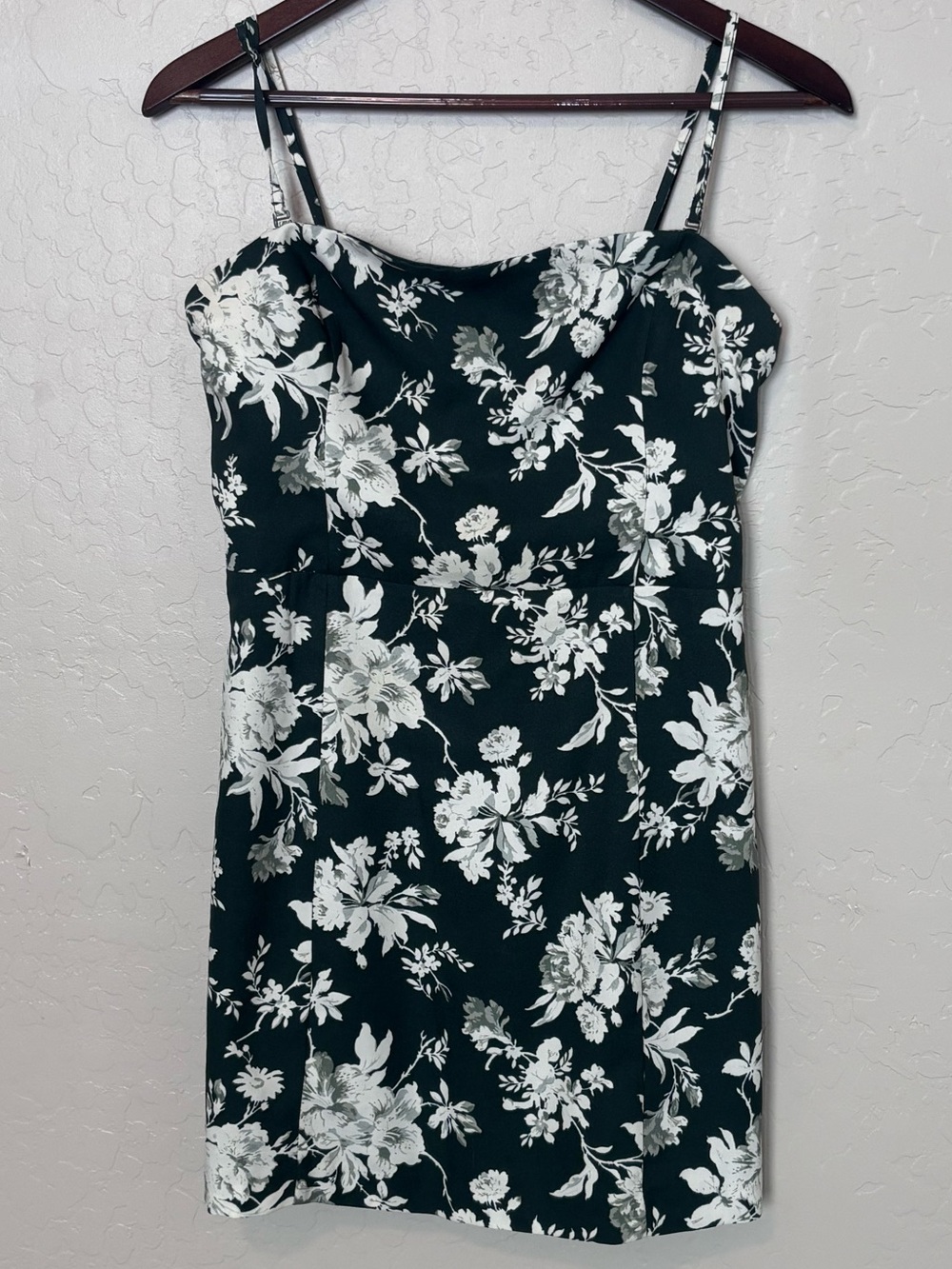Abercrombie & Fitch Green Floral Convertible Strapless Mini Dress Women's Medium